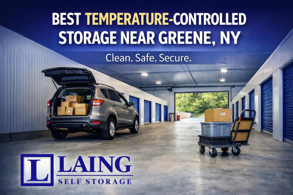Temperature controlled self storage near Greene NY at Laing Self Storage serving Chenango County